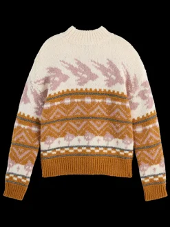 Hot METALLIC FAIR ISLE PULLOVER Women Knitwear