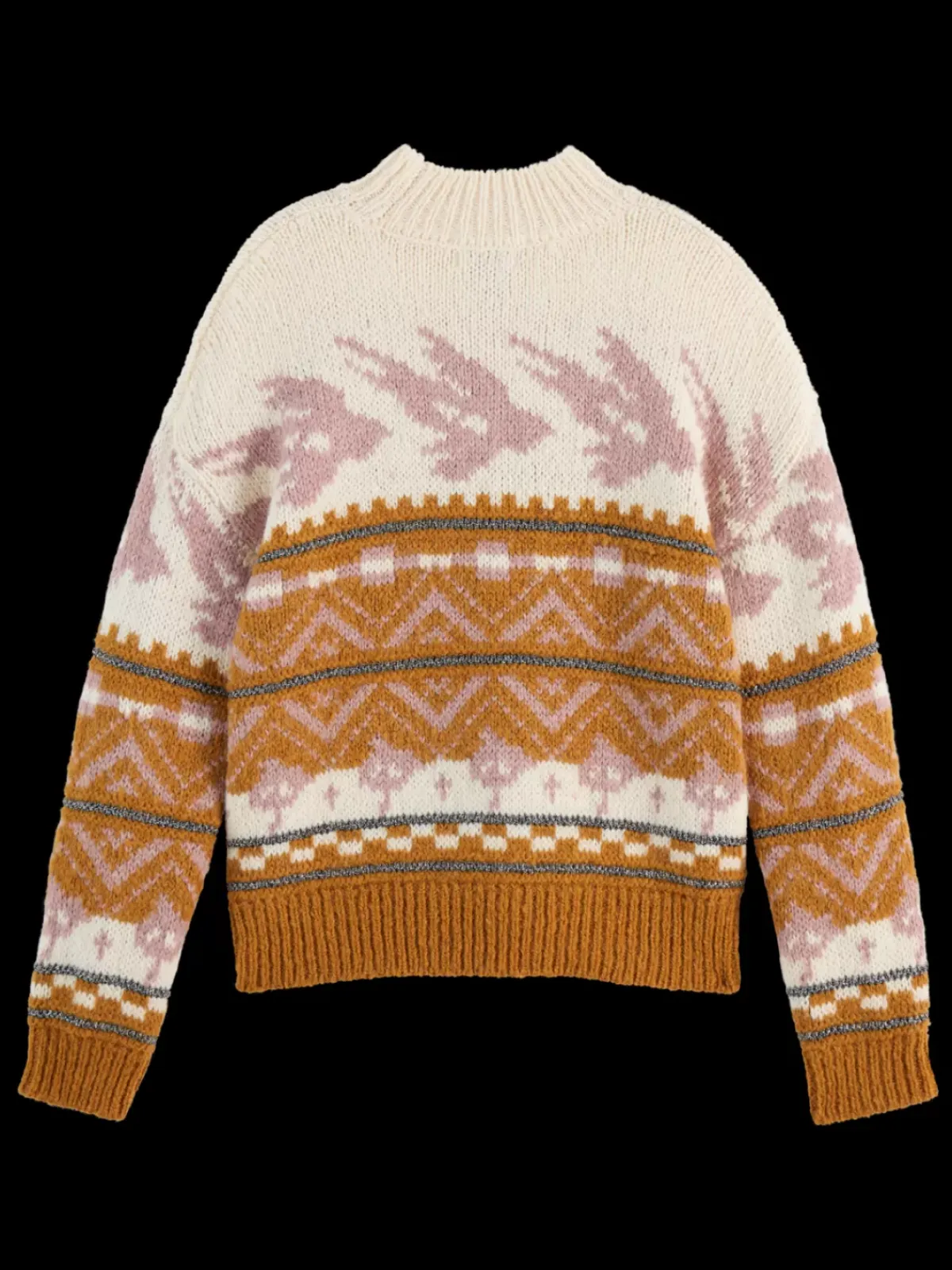 Hot METALLIC FAIR ISLE PULLOVER Women Knitwear