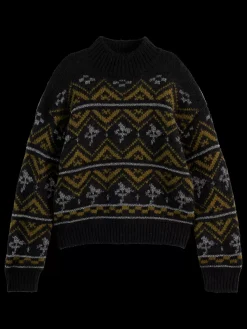 Hot METALLIC FAIR ISLE PULLOVER Women Knitwear