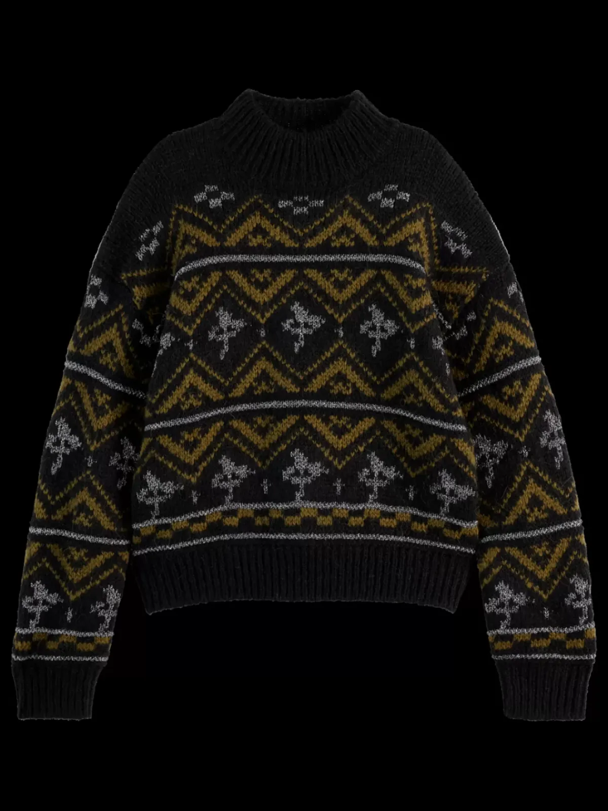 Hot METALLIC FAIR ISLE PULLOVER Women Knitwear