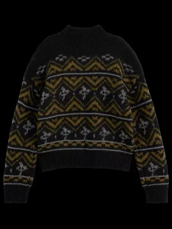 Hot METALLIC FAIR ISLE PULLOVER Women Knitwear