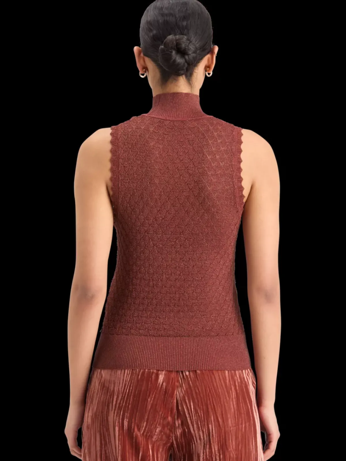 Best METALLIC POINTELLE KNITTED TANK Women Tops & T-shirts
