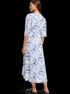 Fashion MIDI WRAP DRESS WITH KNOT DETAIL Women Dresses & Jumpsuits