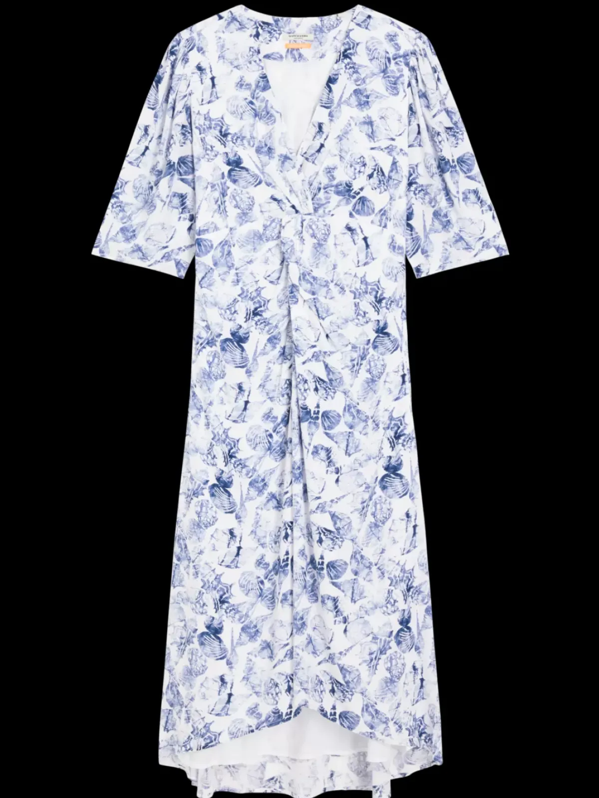 Fashion MIDI WRAP DRESS WITH KNOT DETAIL Women Dresses & Jumpsuits