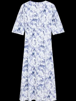 Fashion MIDI WRAP DRESS WITH KNOT DETAIL Women Dresses & Jumpsuits