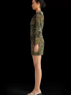 Hot Mini viscose jacquard wrap dress Women Dresses & Jumpsuits