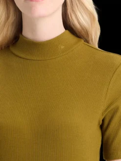 Clearance MOCK NECK RIB T-SHIRT Women Tops & T-shirts