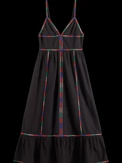 Clearance MULTICOLOR EMBROIDERY MAXI DRESS Women Dresses & Jumpsuits