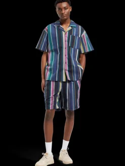 Outlet Multicolour striped fine cotton poplin hawaii shirt Shirts