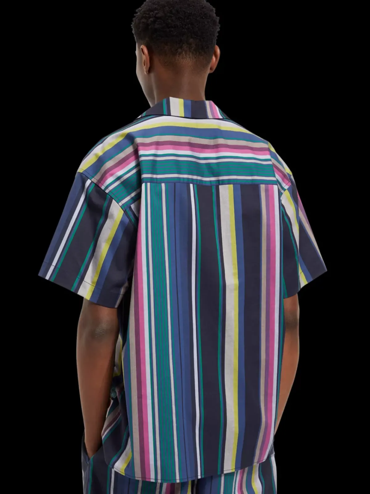 Outlet Multicolour striped fine cotton poplin hawaii shirt Shirts