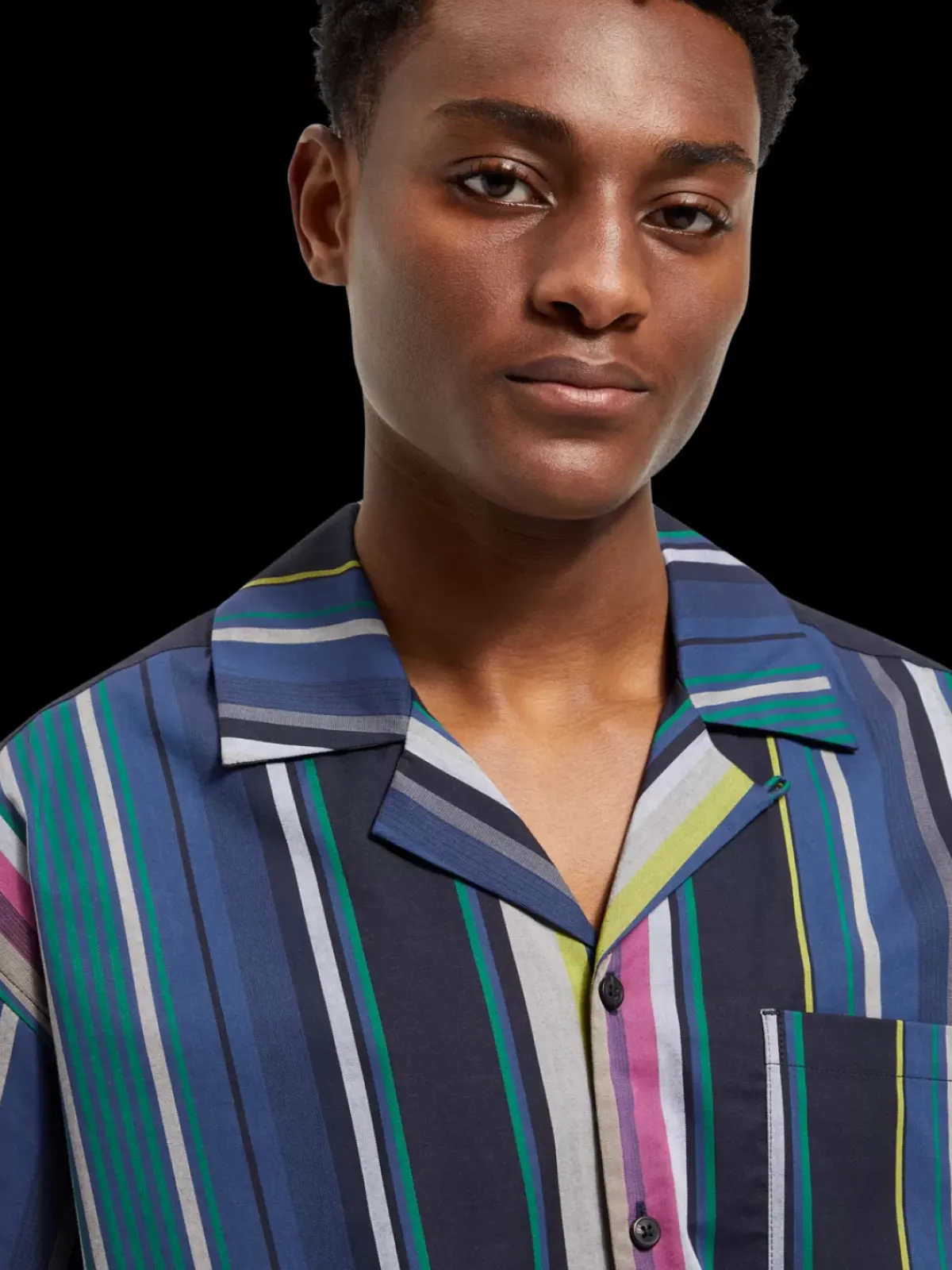 Outlet Multicolour striped fine cotton poplin hawaii shirt Shirts