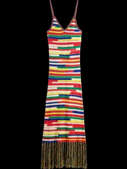 Online MULTICOLOURED INTARSIA KNITTED DRESS Women Dresses & Jumpsuits