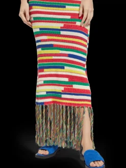 Online MULTICOLOURED INTARSIA KNITTED DRESS Women Dresses & Jumpsuits