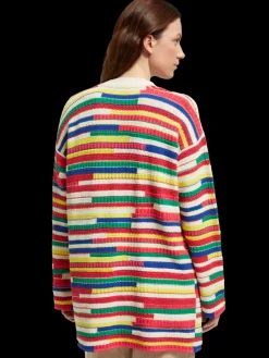 New MULTICOLOURED INTARSIA KNITTED CARDIGAN Women Sweatshirts & Hoodies