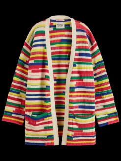 New MULTICOLOURED INTARSIA KNITTED CARDIGAN Women Sweatshirts & Hoodies