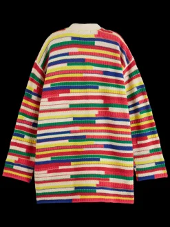 New MULTICOLOURED INTARSIA KNITTED CARDIGAN Women Sweatshirts & Hoodies