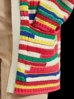 New MULTICOLOURED INTARSIA KNITTED CARDIGAN Women Sweatshirts & Hoodies