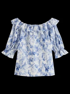 Hot OFF SHOULDER TOP WITH RUFFLES Women Tops & T-shirts