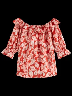 Hot OFF SHOULDER TOP WITH RUFFLES Women Tops & T-shirts
