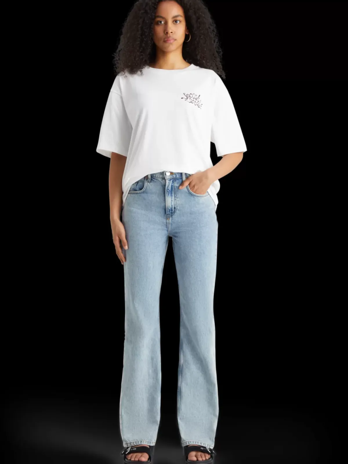Best Oversized fit t-shirt with front and back artwork Women Tops & T-shirts