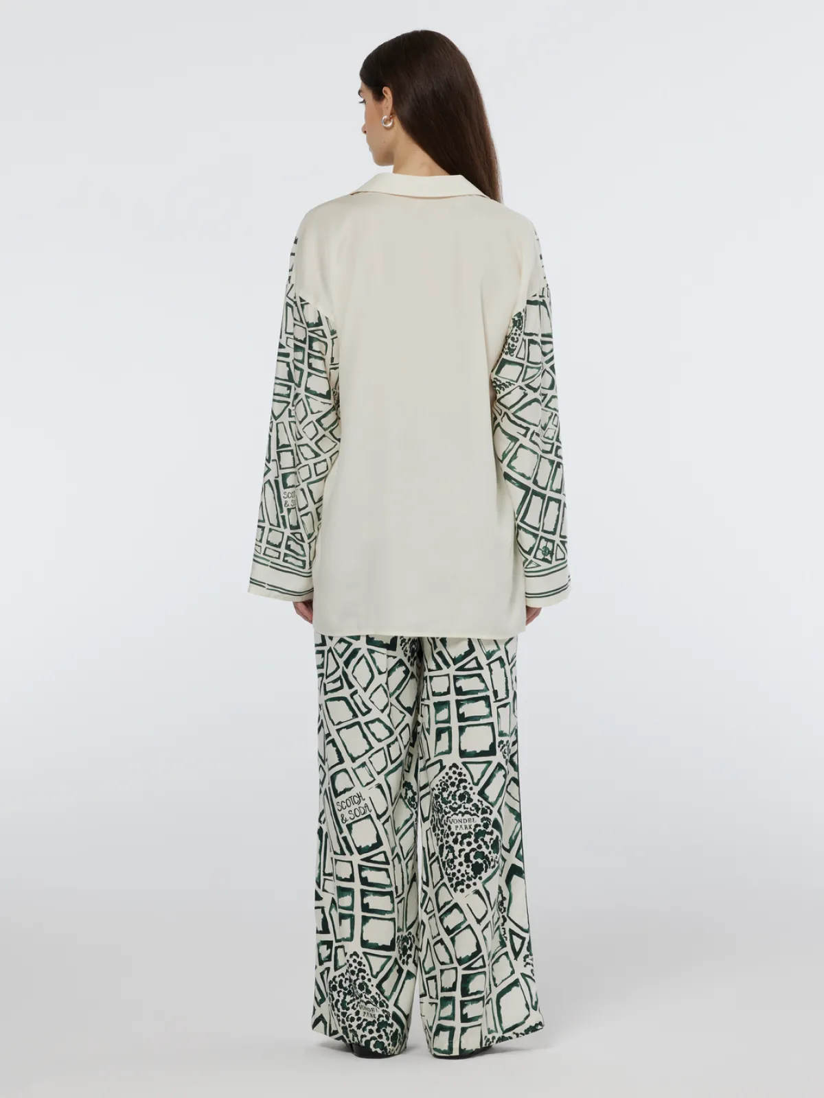 Sale Oversized Placed Print Shirt Women Blouses & Shirts