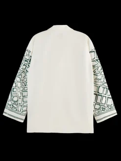 Sale Oversized Placed Print Shirt Women Blouses & Shirts