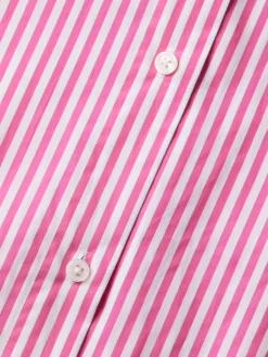 New OVERSIZED POPLIN SHIRT IN FLUO PINK /WHITE STRIPE Women Tops & T-shirts