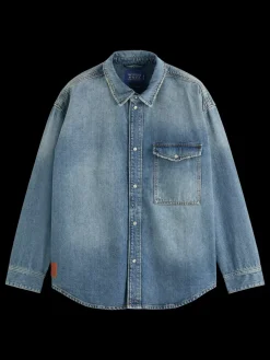 Clearance Oversized washed denim shirt - frisco nights Shirts
