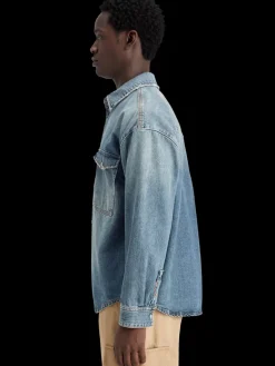 Clearance Oversized washed denim shirt - frisco nights Shirts