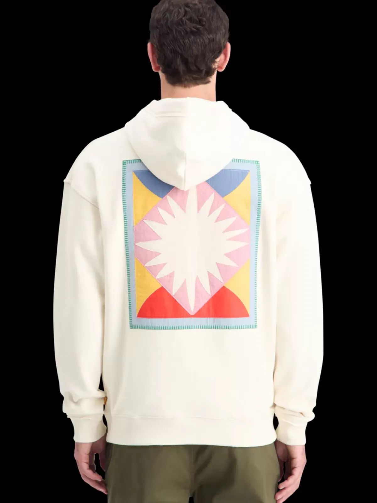 Discount PATCHWORK APPLIQUE ARTWORK HOODIE Sweatshirts & Hoodies