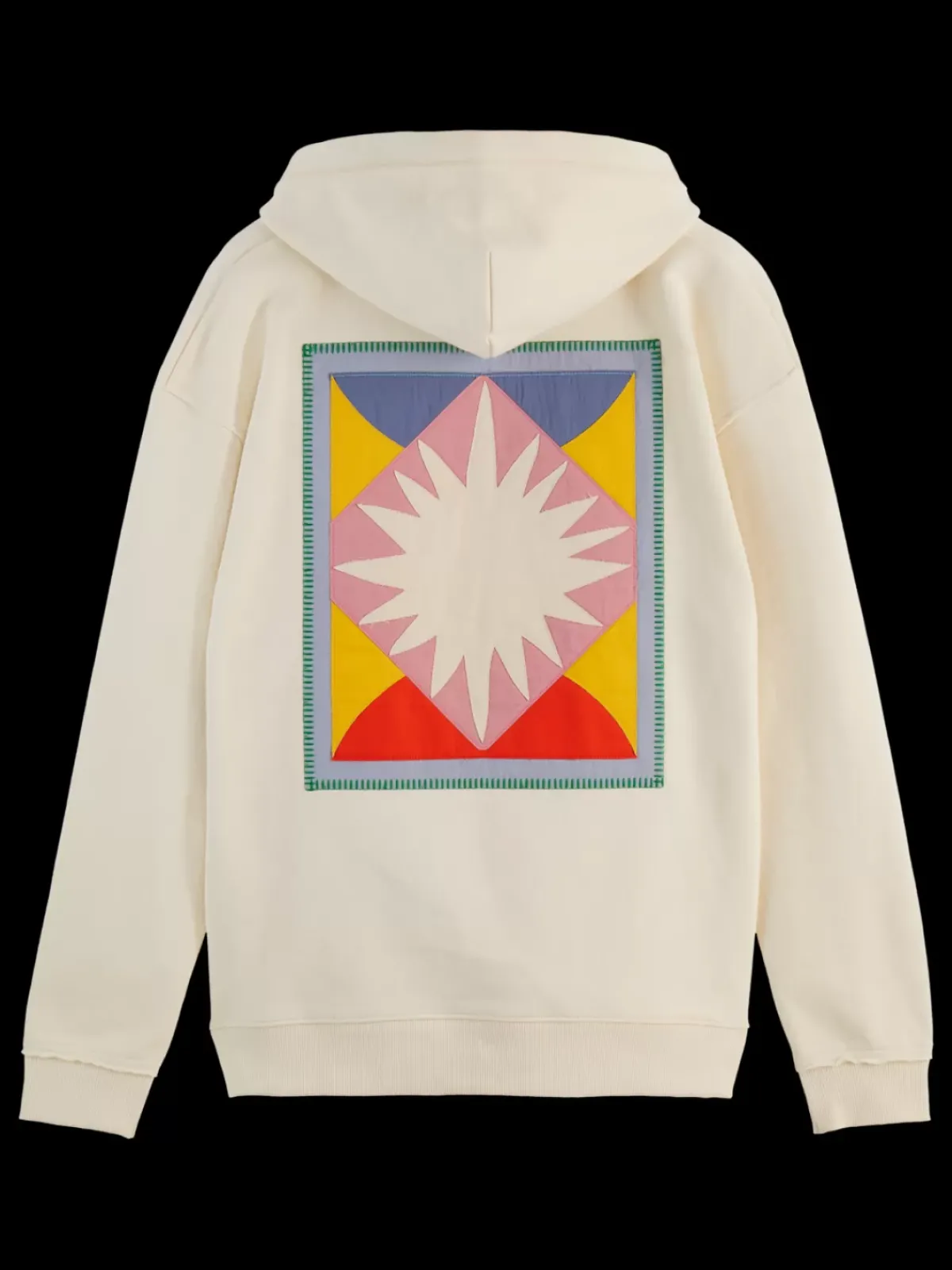 Discount PATCHWORK APPLIQUE ARTWORK HOODIE Sweatshirts & Hoodies
