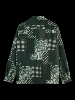 Fashion PATCHWORK JACQUARD OVERSHIRT Jackets & Coats