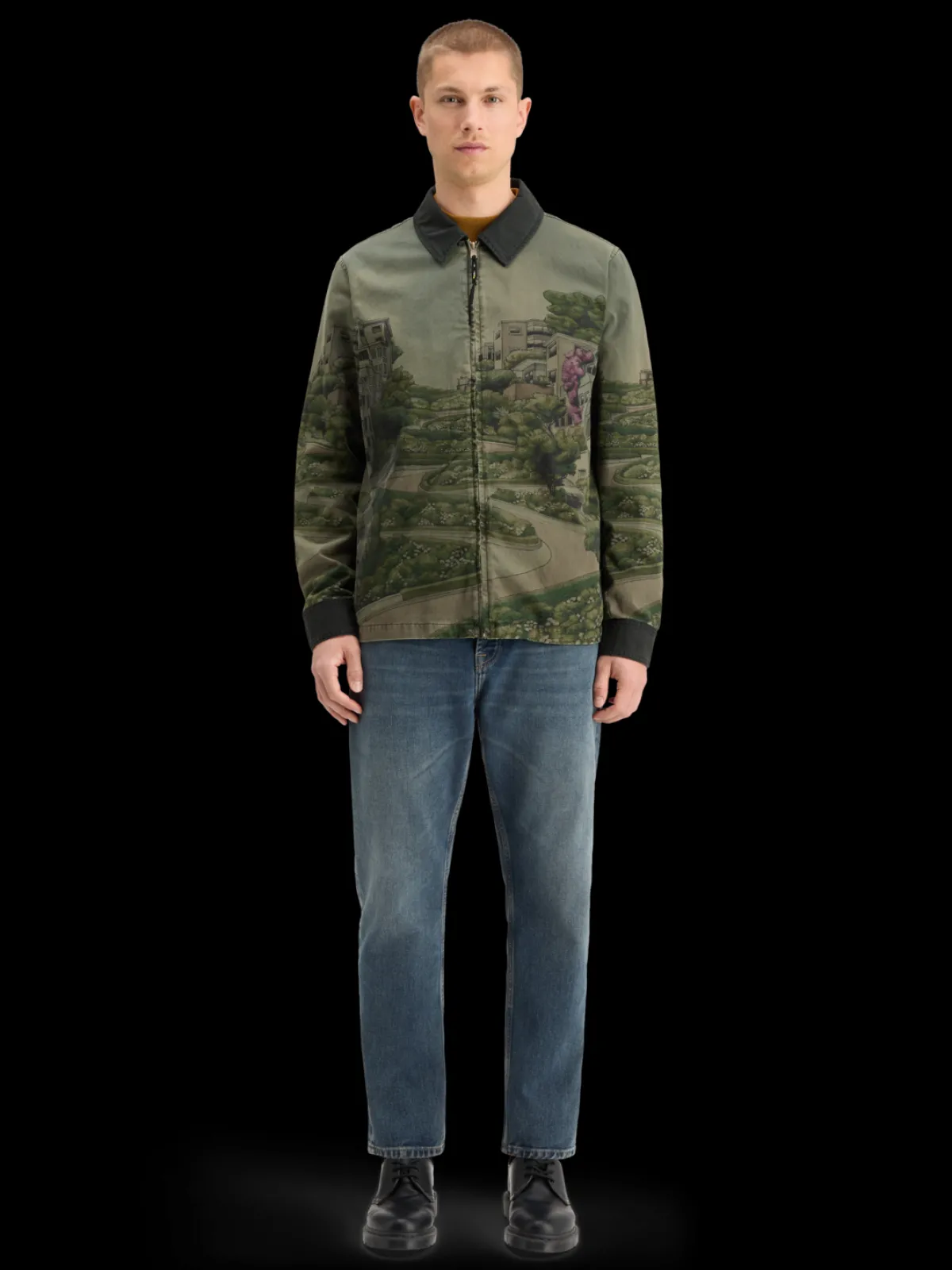 Fashion PHOTO-PRINTED TWILL COACH JACKET Jackets & Coats