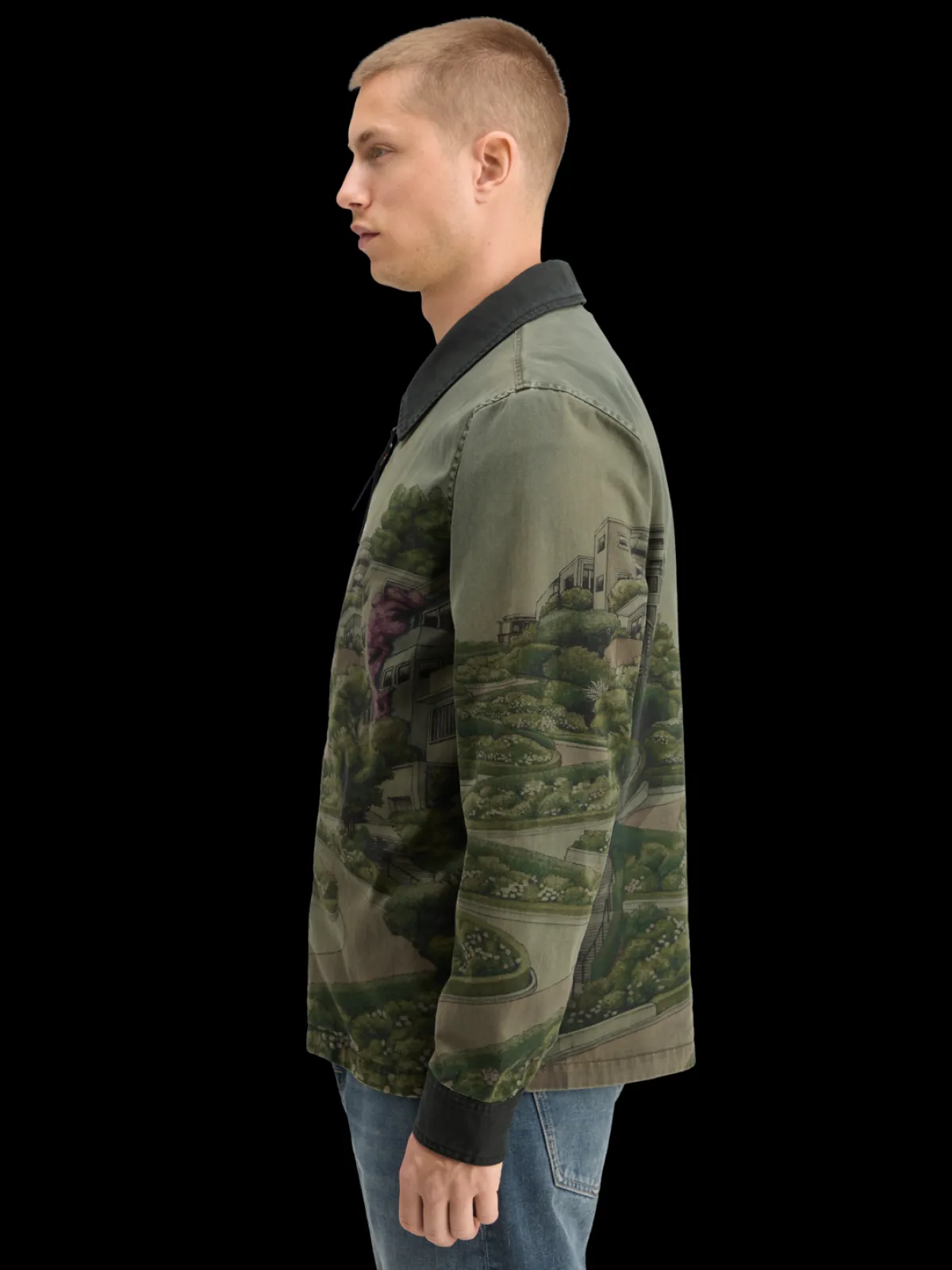 Fashion PHOTO-PRINTED TWILL COACH JACKET Jackets & Coats