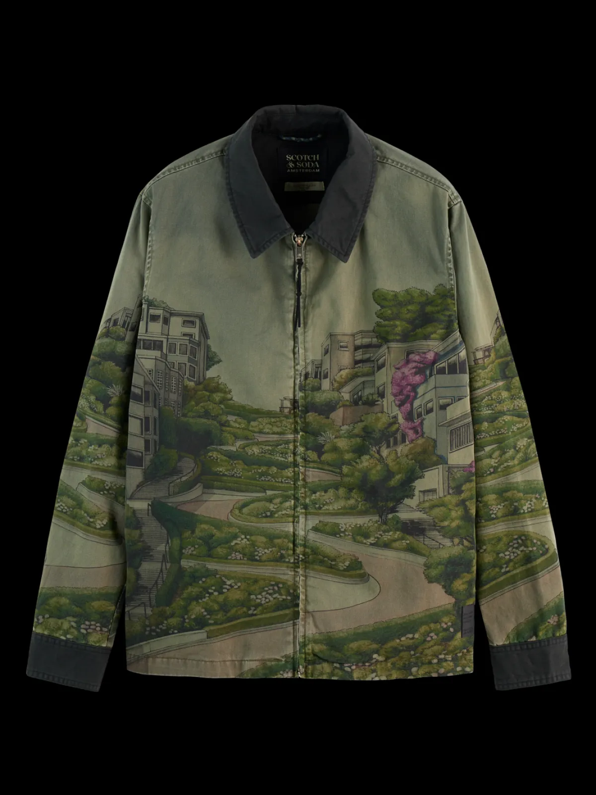 Fashion PHOTO-PRINTED TWILL COACH JACKET Jackets & Coats