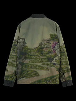 Fashion PHOTO-PRINTED TWILL COACH JACKET Jackets & Coats