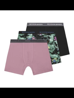 Clearance 3PK MENS COTTON STRETCH BOXER BRIEF UNDERWEAR - 2 SOLIDS & 1 PRINT Underwear & Socks