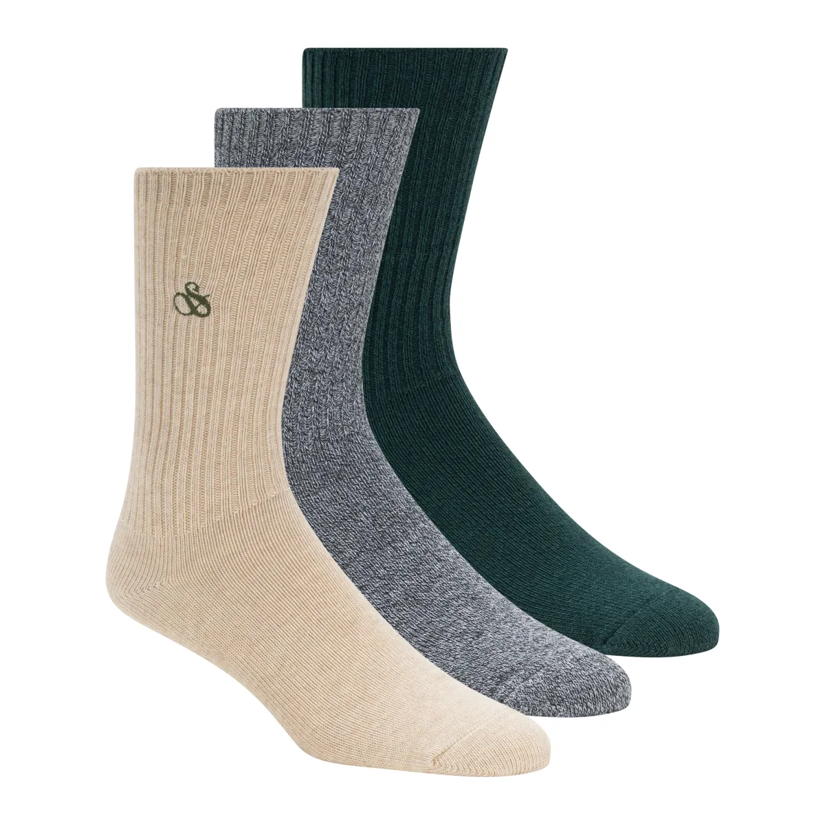 Online 3PK MENS NON TERRY CREW Underwear & Socks