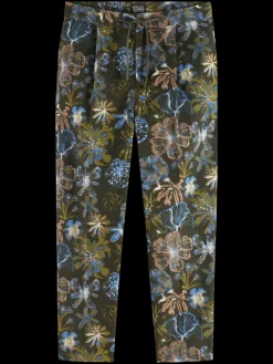 New Pleated loose tapered  printed velvet jogger Pants
