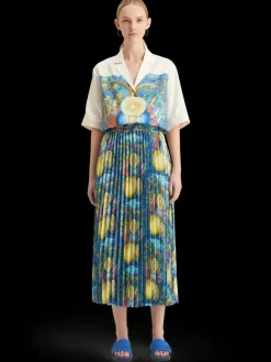 Outlet PLEATED PRINTED SKIRT EMBASSY OF THE FREE MIND PRINT Women Skirts & Shorts
