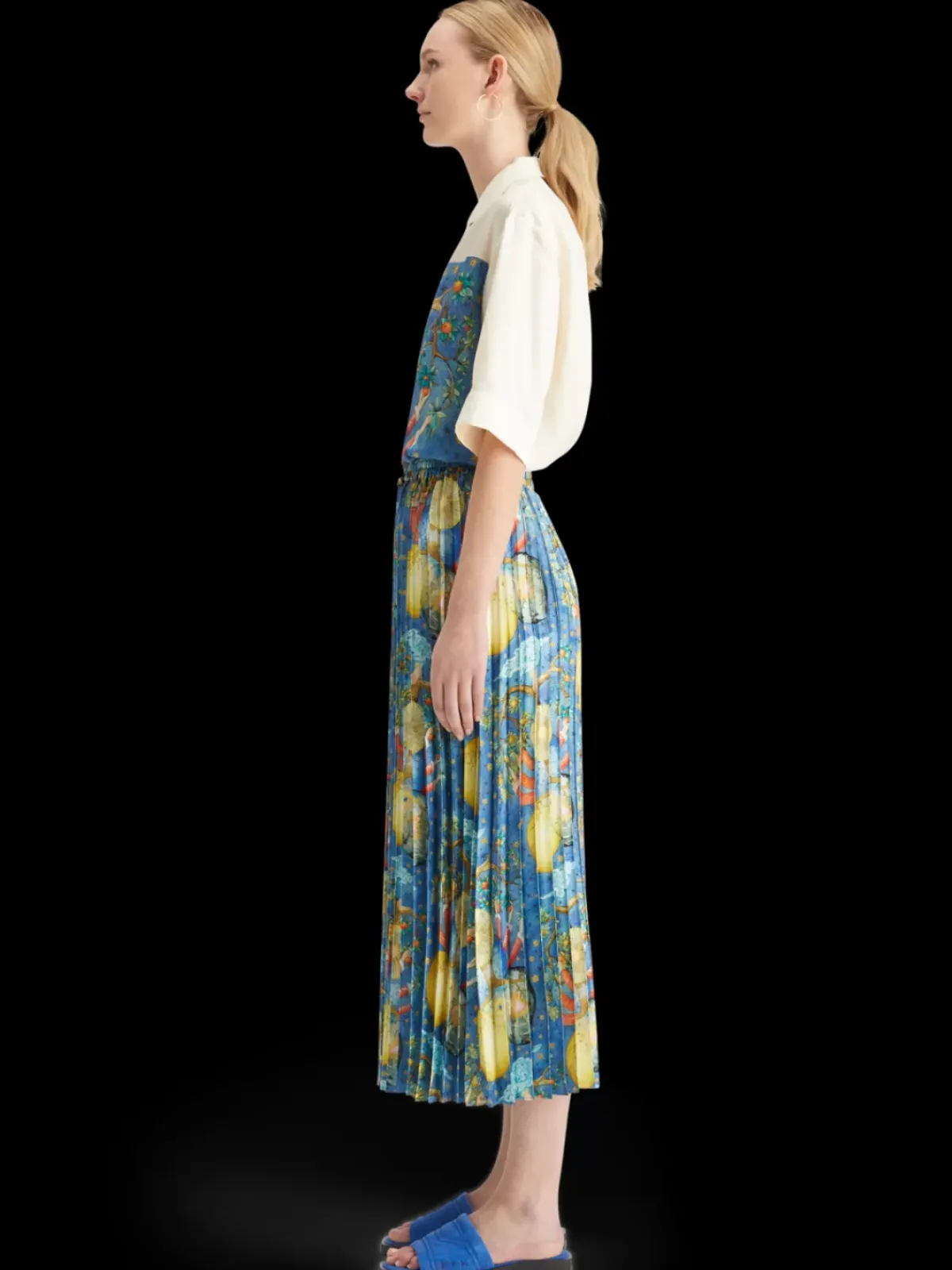 Outlet PLEATED PRINTED SKIRT EMBASSY OF THE FREE MIND PRINT Women Skirts & Shorts