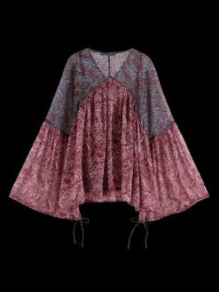 Discount Printed Fil Coupe Top Women Blouses & Shirts
