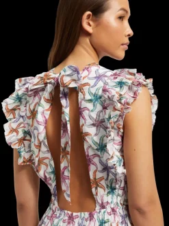 Online PRINTED MAXI COTTON VOILE DRESS Women Dresses & Jumpsuits