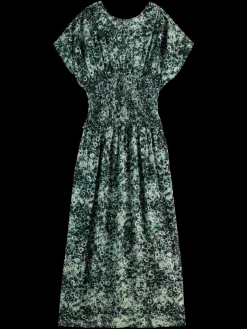 Best PRINTED MODAL SMOCK WAIST MAXI DRESS Women Dresses & Jumpsuits