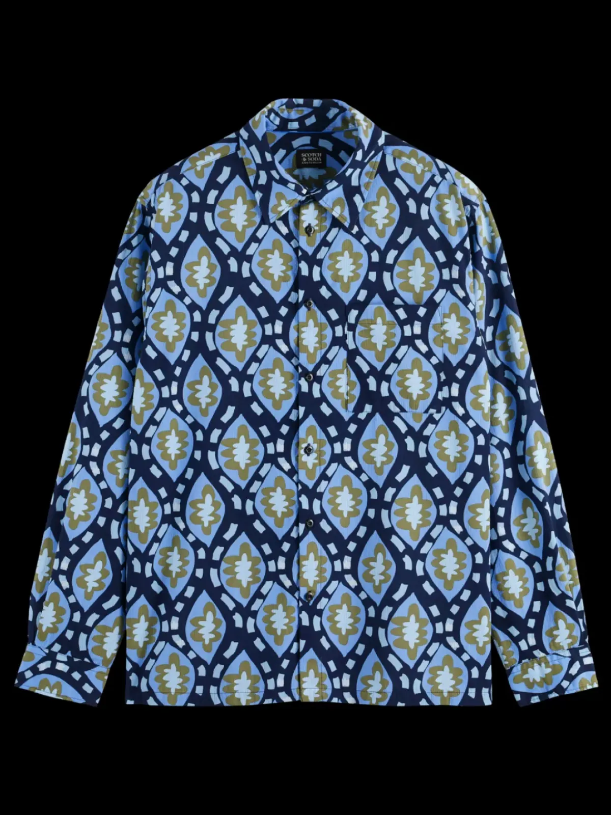 Clearance Printed seersucker shirt Shirts