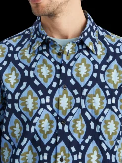 Clearance Printed seersucker shirt Shirts