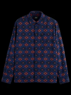 Clearance Printed seersucker shirt Shirts