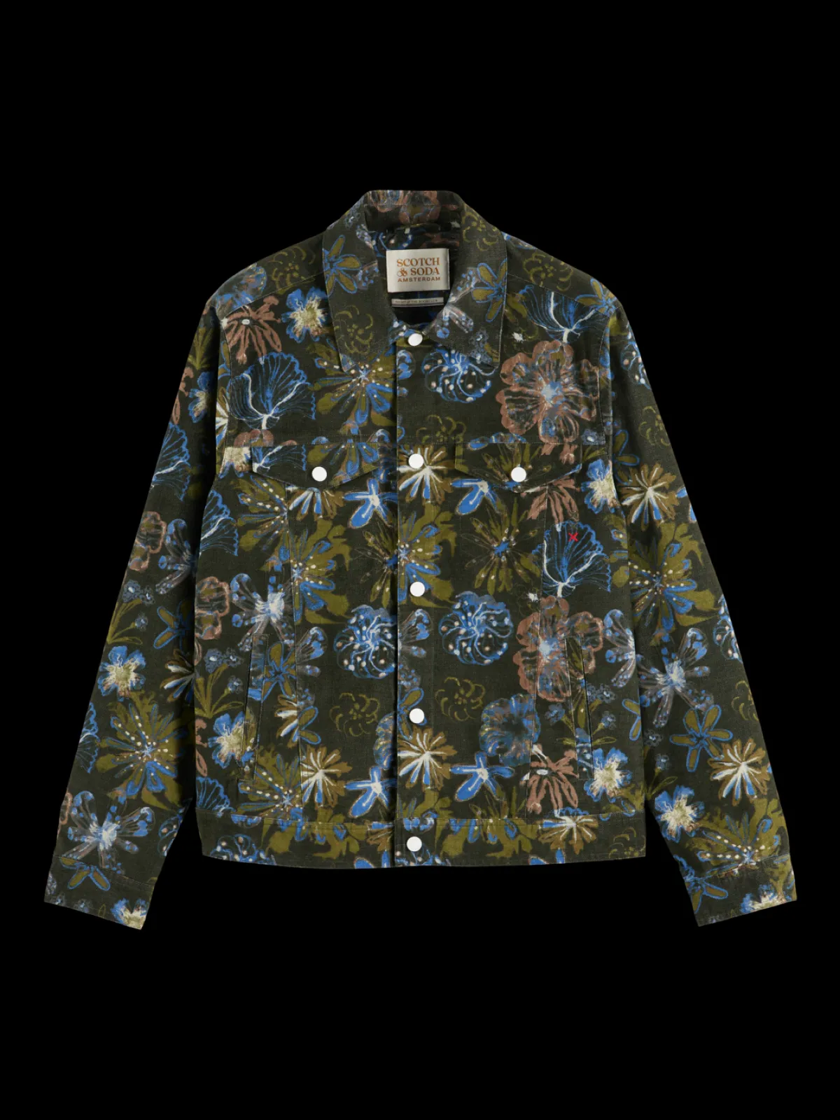 Clearance Printed velvet trucker jacket Jackets & Coats
