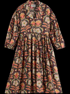 Online PRINTED VISCOSE MIDI DRESS Kids Dresses & Jumpsuits