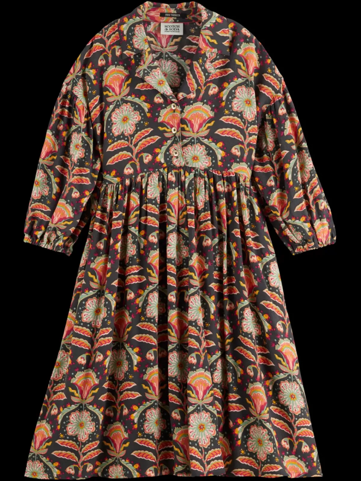 Online PRINTED VISCOSE MIDI DRESS Kids Dresses & Jumpsuits